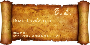 Buzi Lavínia névjegykártya